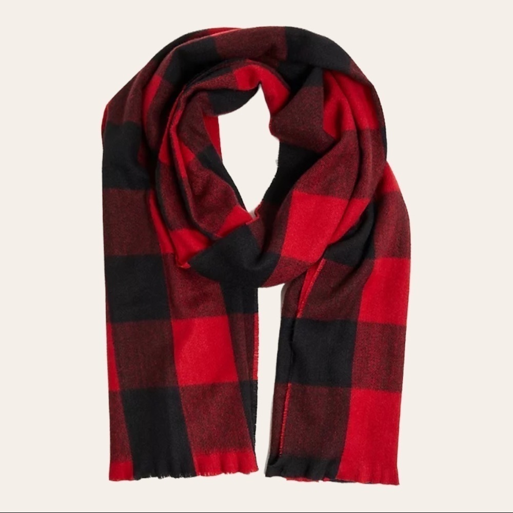 TORRID Blanket Scarf- Buffalo Check Red and Black New without tags.🧣